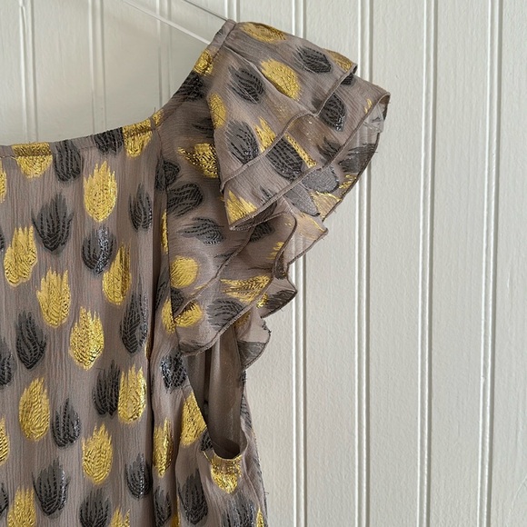 Liefsdottir x Anthropologie Firewing Silk Metallic Top - Picture 3 of 8